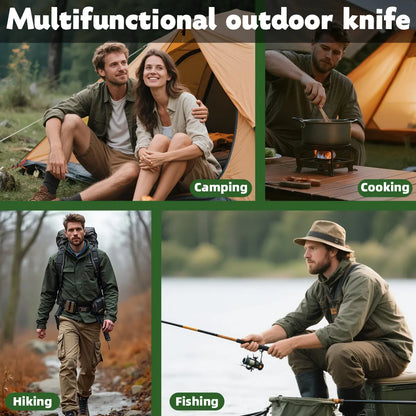 Deals for You - Creative Folding Pocket Knife - Damascus Steel Blade & G10 Handle - Portable for Office, Kitchen and Hiking