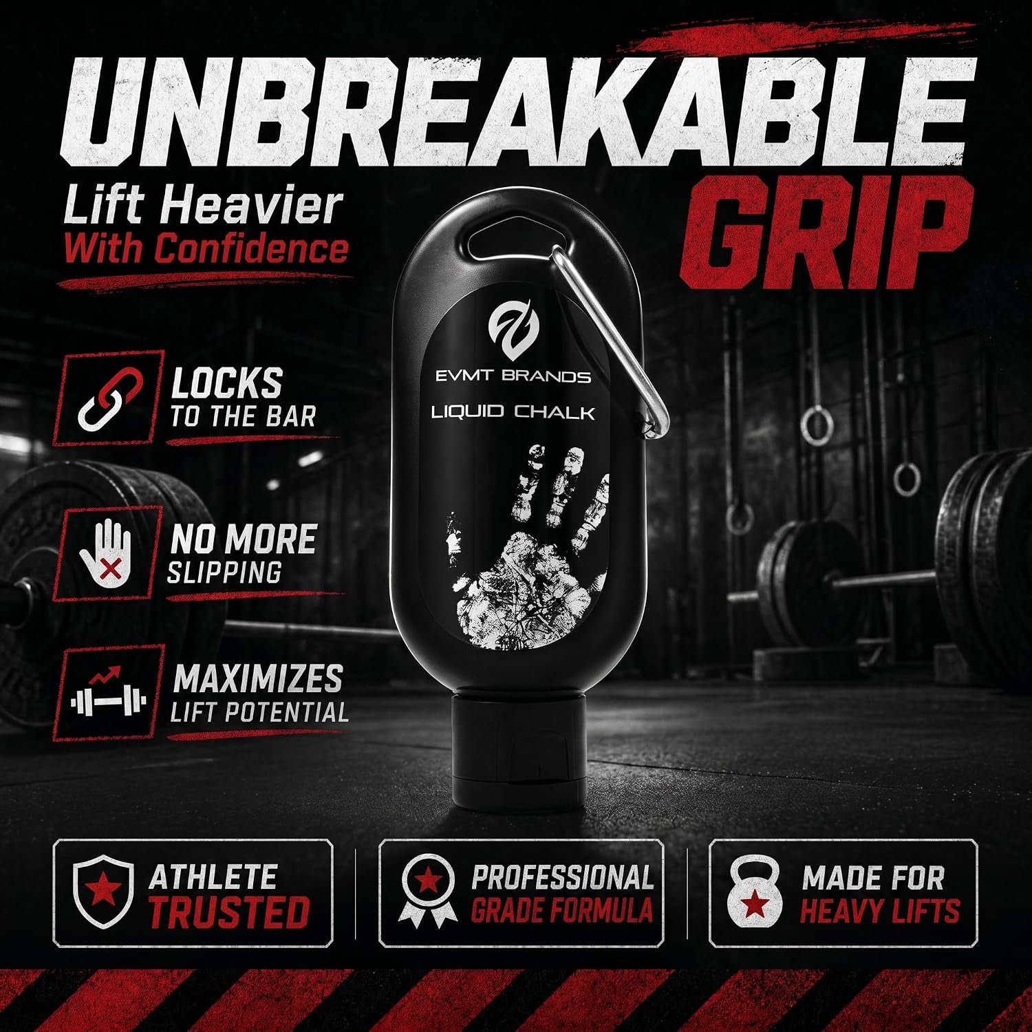 Liquid Chalk - Mess-Free Solution for Weightlifting, Gymnastics, Rock Climbing, and Dance. Sweat-Resistant and Long-Lasting for Enhanced Grip.