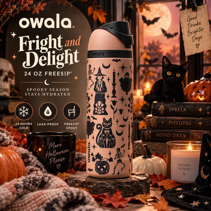 Spooktacular Owala FreeSip Water Bottle Collection – Perfect for Halloween Adventures!