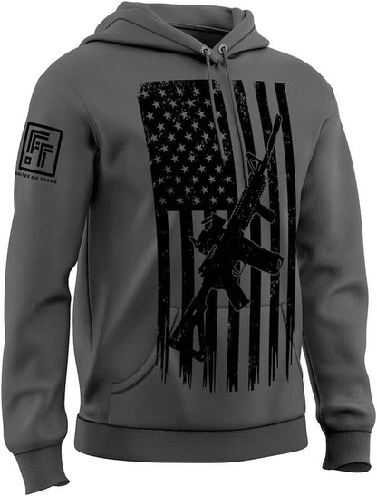 Men's American Flag Design Hoodie Sweatshirt