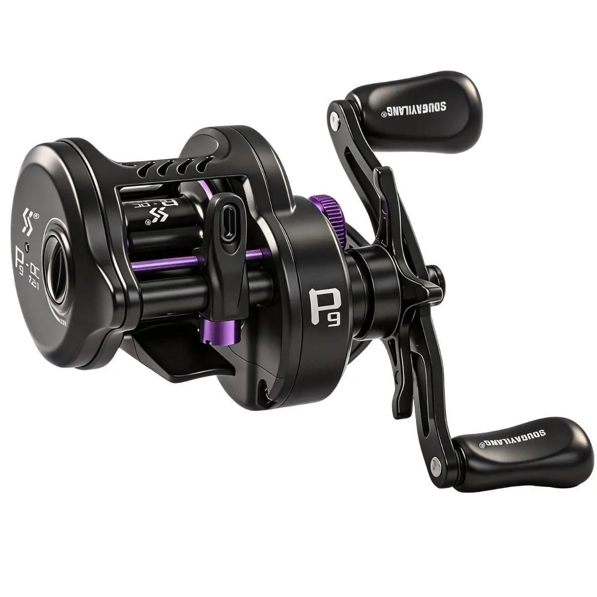 Round Baitcasting Fishing Reel Ultralight 5+1BB 7.2:1 Gear Ratio B DC Baitcaster Reel Smooth and Sensitive Trolling Fishing Reel for Freshwater Saltwater Fishing