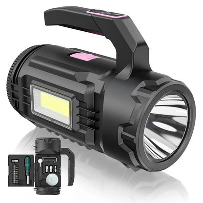 OGERY Rechargeable Flashlight, Multi-Tool Camping Lantern with 983LM, 9000 Mah Portable LED Camping Spotlight for Camping Emergency, Outdoor Hiking