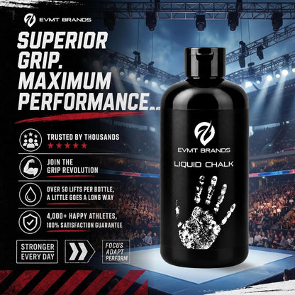 Liquid Chalk - Mess-Free Solution for Weightlifting, Gymnastics, Rock Climbing, and Dance. Sweat-Resistant and Long-Lasting for Enhanced Grip.