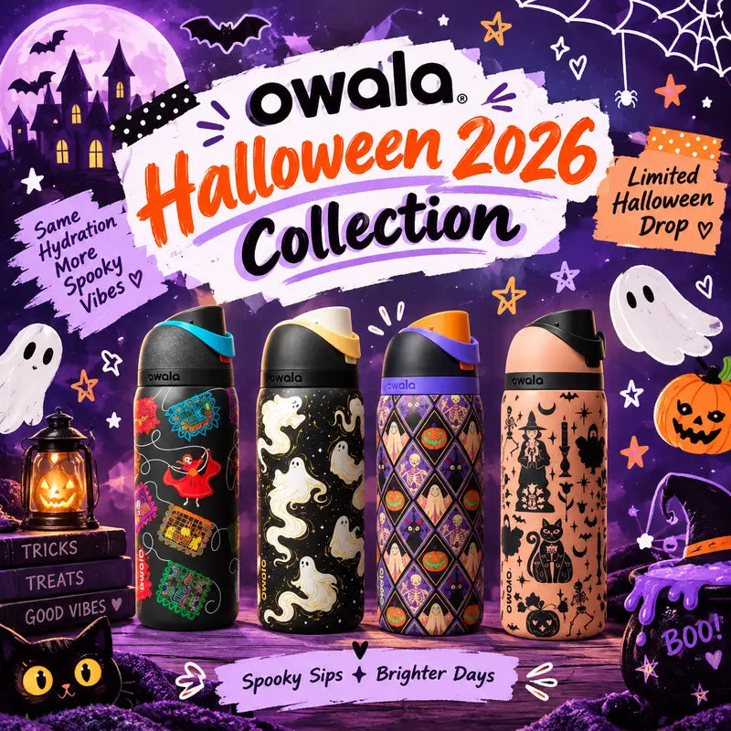 Spooktacular Owala FreeSip Water Bottle Collection – Perfect for Halloween Adventures!
