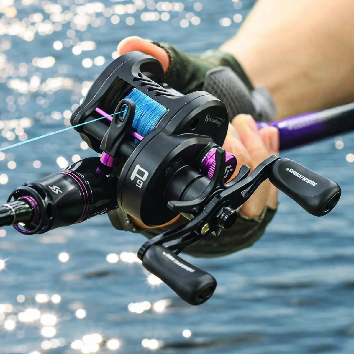 Round Baitcasting Fishing Reel Ultralight 5+1BB 7.2:1 Gear Ratio B DC Baitcaster Reel Smooth and Sensitive Trolling Fishing Reel for Freshwater Saltwater Fishing