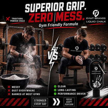 Liquid Chalk - Mess-Free Solution for Weightlifting, Gymnastics, Rock Climbing, and Dance. Sweat-Resistant and Long-Lasting for Enhanced Grip.