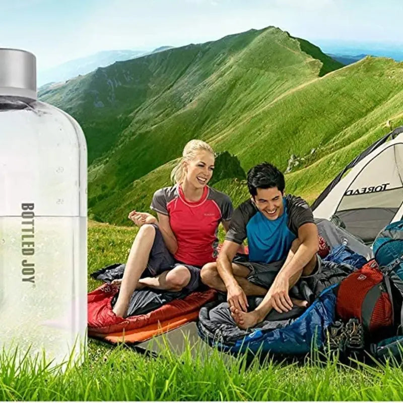2.2L Petg Food Grade Large Capacity Shatter-Resistant Water Bottle, Portable Bucket for Outdoor Sports, Camping, Travel, Exercise Water Jug。Water Bottle with Time Marker / 2L Water Bottle / Gym Water Jug / Water Bottle with Handle。