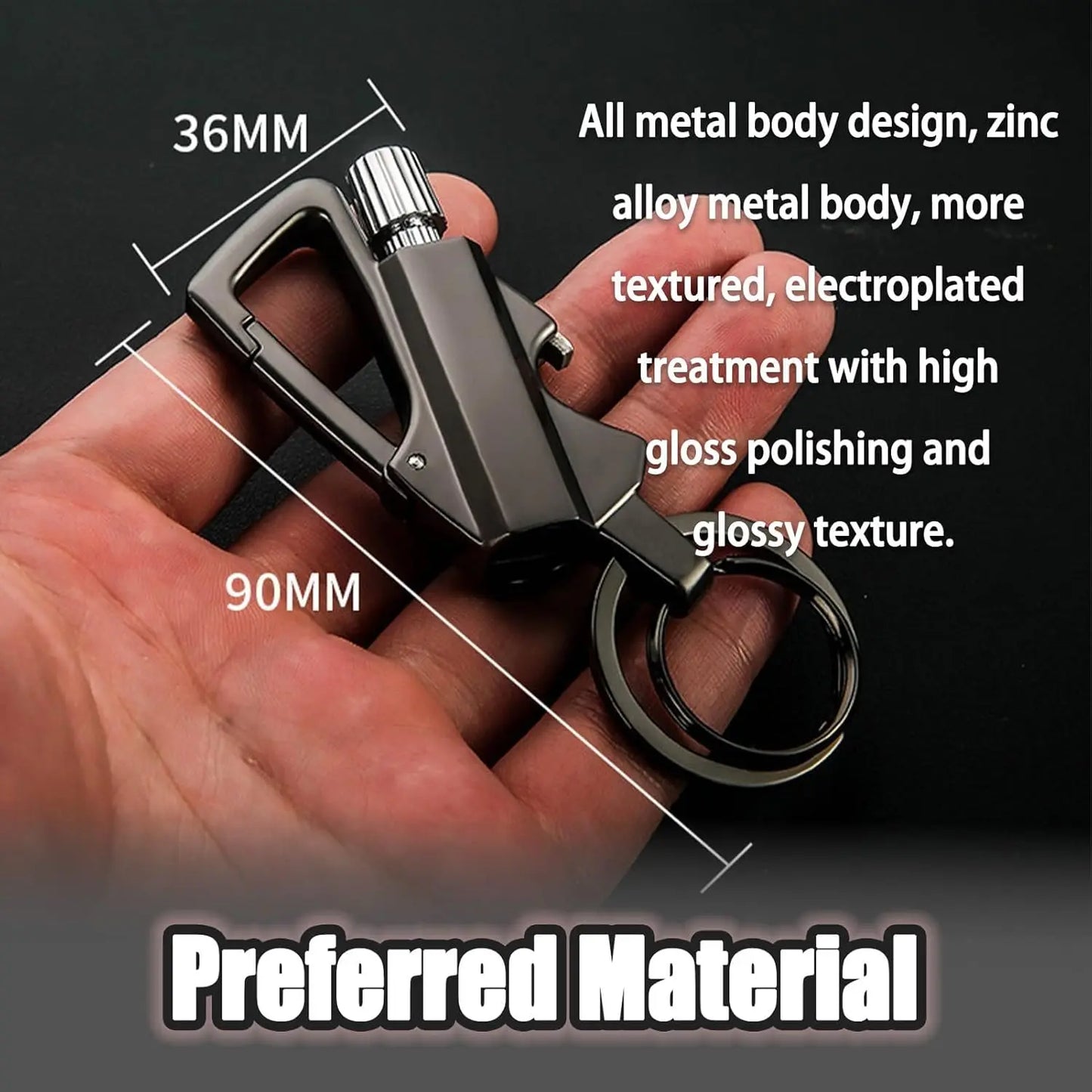 （Not Include Lighter Fluid) Keychain Lighter, Reusable, Multi Keychain, Bottle Opener, Waterproof, Portable-Great for Kitchen, Camping, Hiking, BBQ, Survival, Lighting Adventures,Father'S Day Gifts, Boyfriend Gifts, Utensils, Refillable