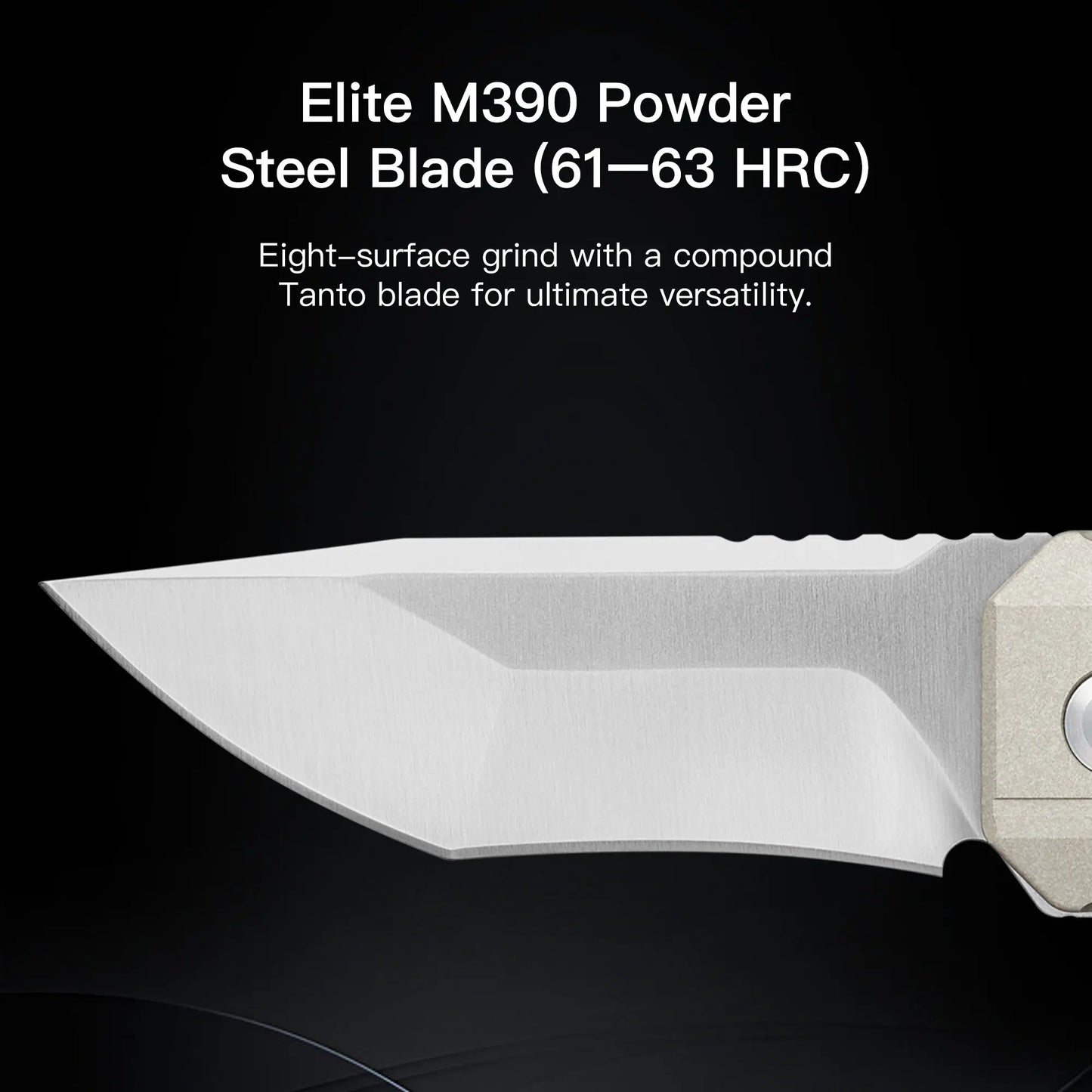 OKNIFE LK 2-In-1 Pocket Knife & EDC Gear - M390 Blade, USB-C Rechargeable Flashlight, Compact Utility Tool for Home, Camping, Pocket Knives