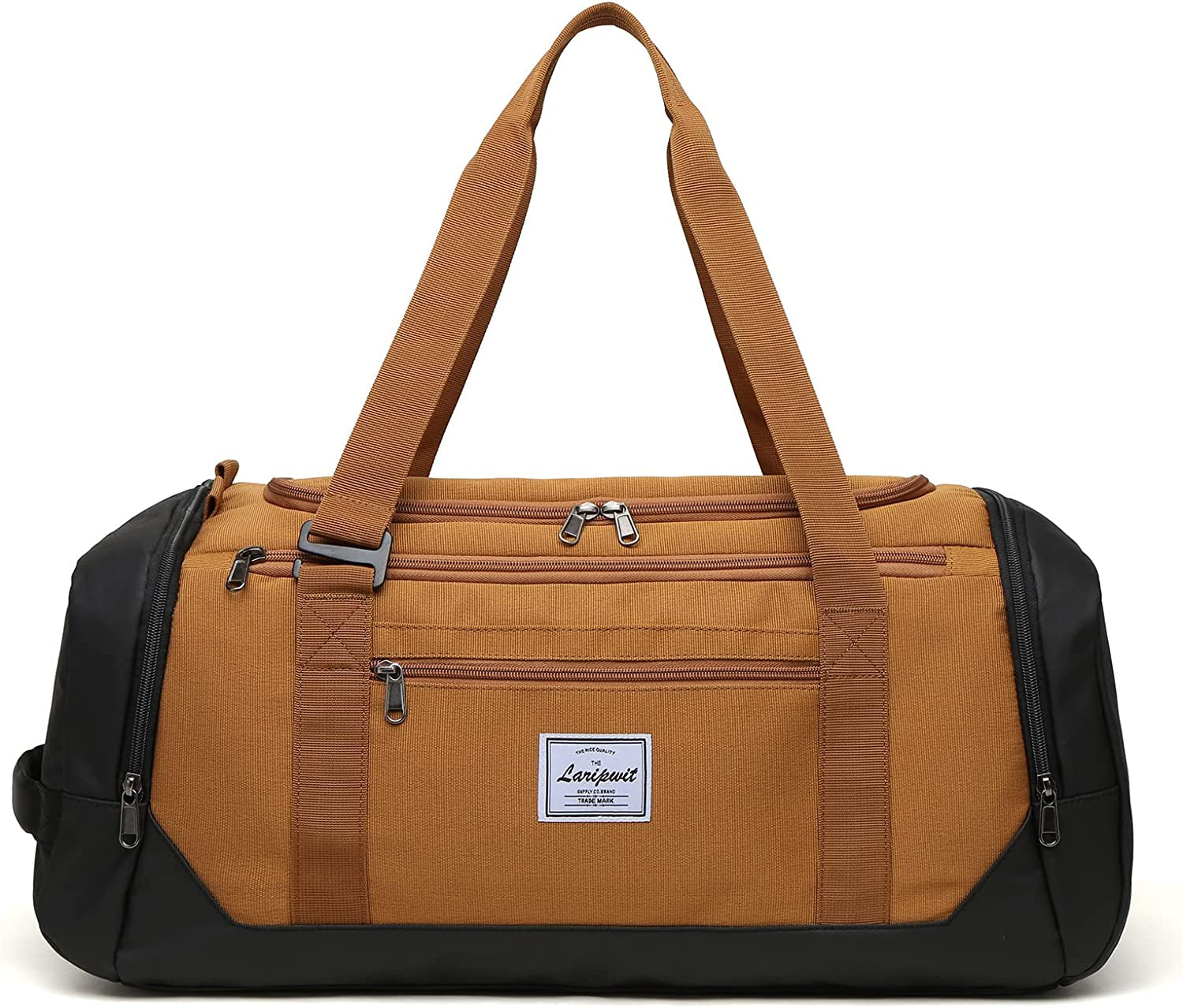 Travel Duffle Bag for Men 40L Medium Sports Gym Bag with Wet Pocket & Shoes Compartment Weekender Overnight Backpack for Traveling Duffel Bag Backpack for Women, Khaki
