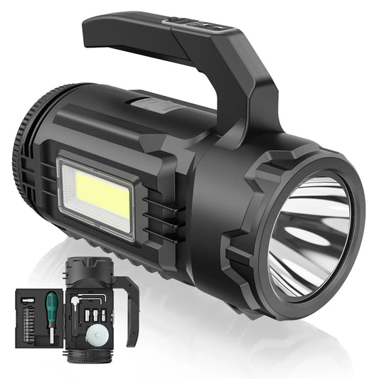 OGERY Rechargeable Flashlight, Multi-Tool Camping Lantern with 983LM, 9000 Mah Portable LED Camping Spotlight for Camping Emergency, Outdoor Hiking