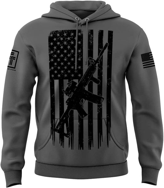 Men's American Flag Design Hoodie Sweatshirt