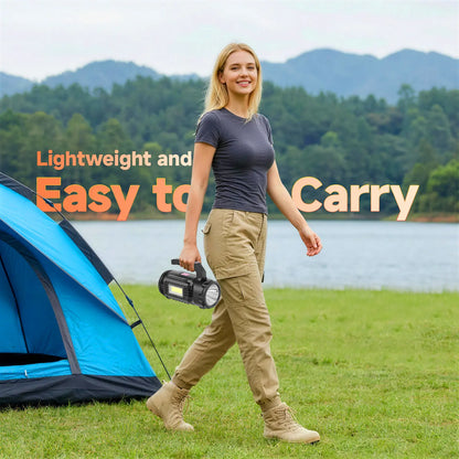 OGERY Rechargeable Flashlight, Multi-Tool Camping Lantern with 983LM, 9000 Mah Portable LED Camping Spotlight for Camping Emergency, Outdoor Hiking