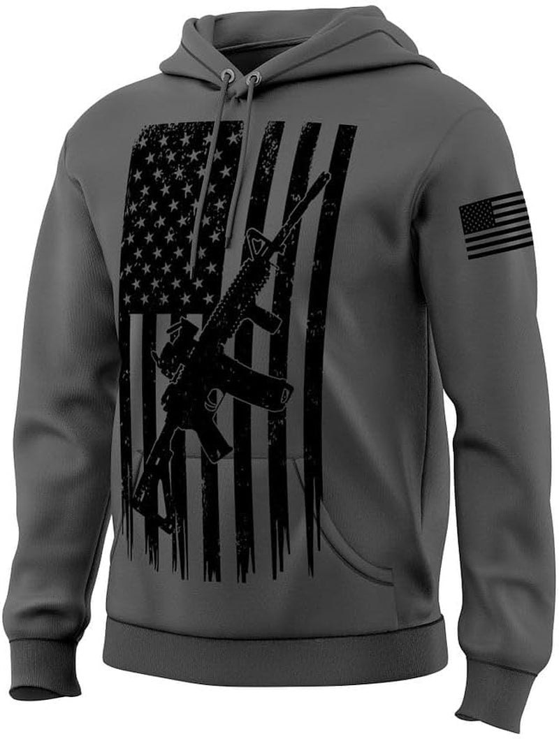 Men's American Flag Design Hoodie Sweatshirt