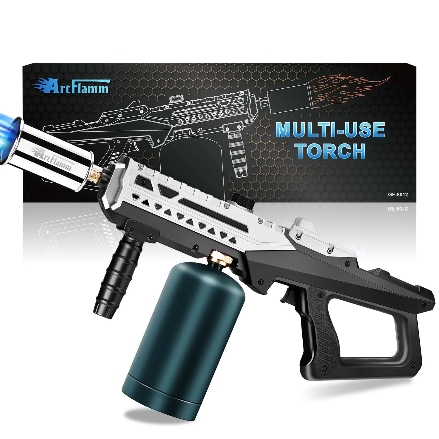 【Dealsforyoudays】Artflamm Powerful Propane Torch, Multi-Use Torch with Adjustable Flame, Blow Torch for Campfire, Fire Pit Starter, Fun Gift (Propane Tank Not Included)